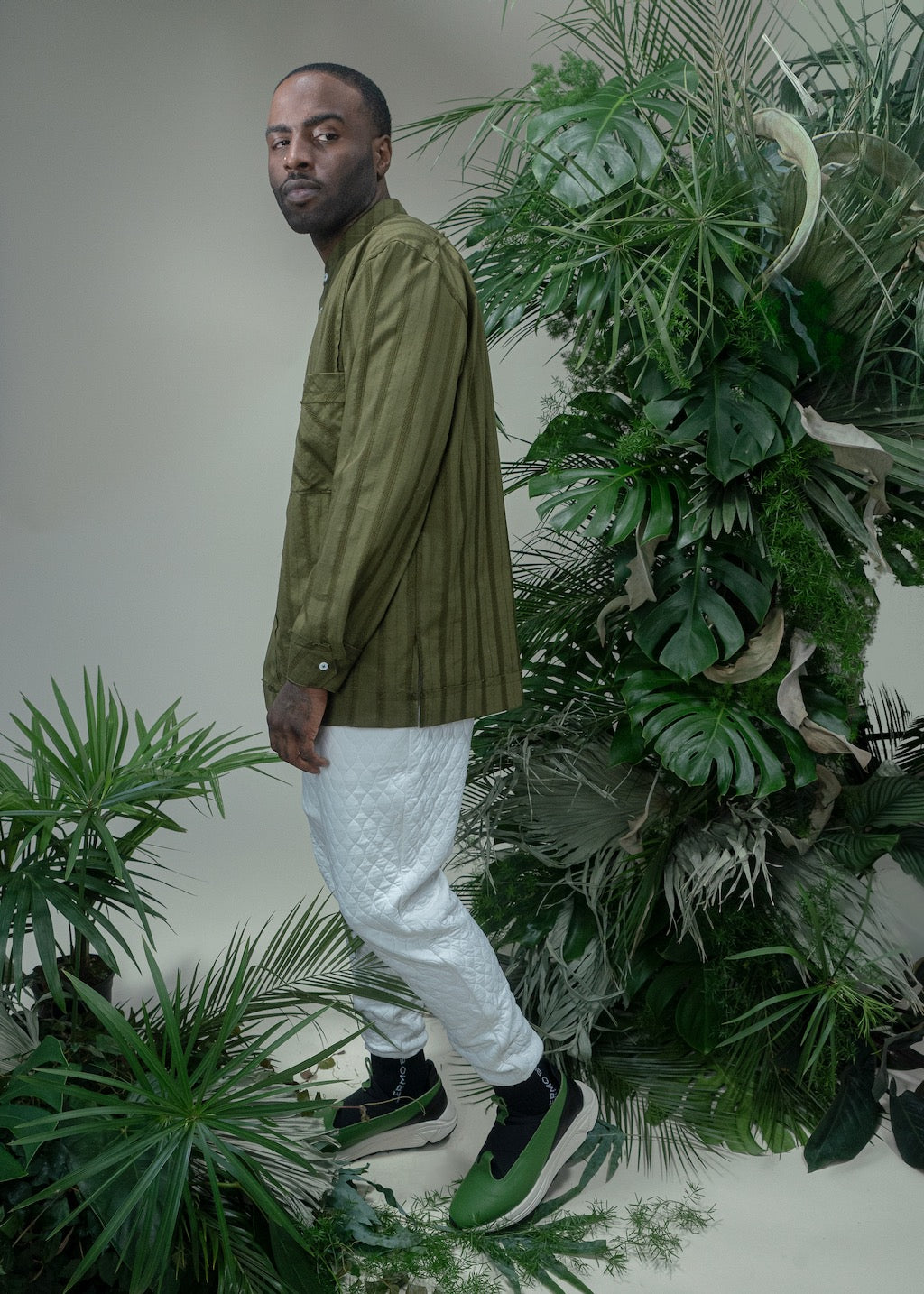 Banded Collar Shirt